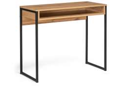 Компьютерный стол Лео Лофт 85х39х75 дуб вотан / матовый черный (39x75)