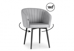 Стул на металлокаркасе крутящийся Моншау velutto 52 / черный (60x53x83)