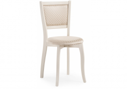 Стул деревянный Валери молочный / ромб (40x48x85)