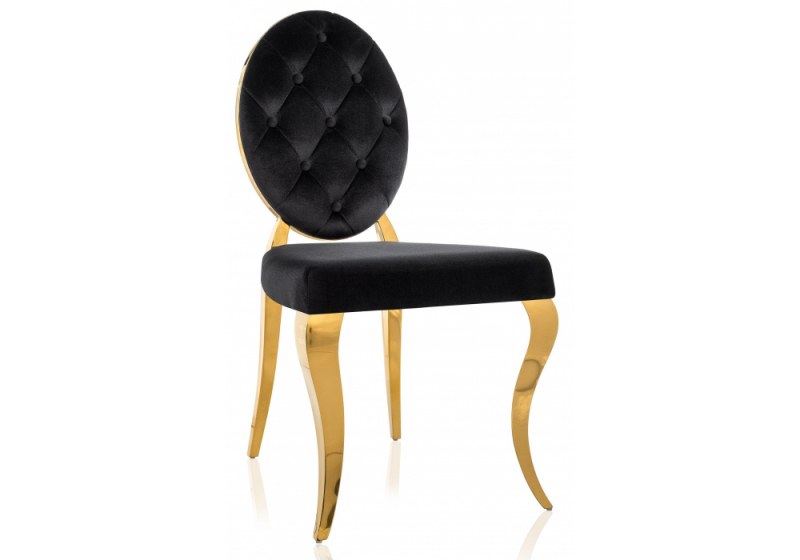 Стул на металлокаркасе Odda черный / золотой (50,5x65x91). 