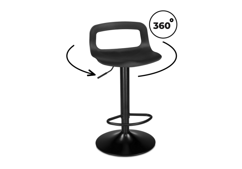 Барный стул Volt black (38x39x76). 