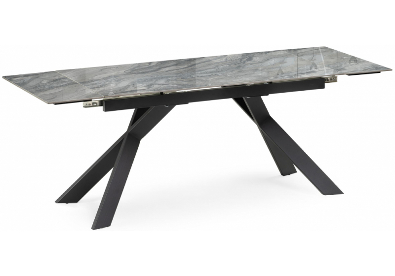 Керамический стол Хилбри 140(200)х80х76 оробико / черный. 