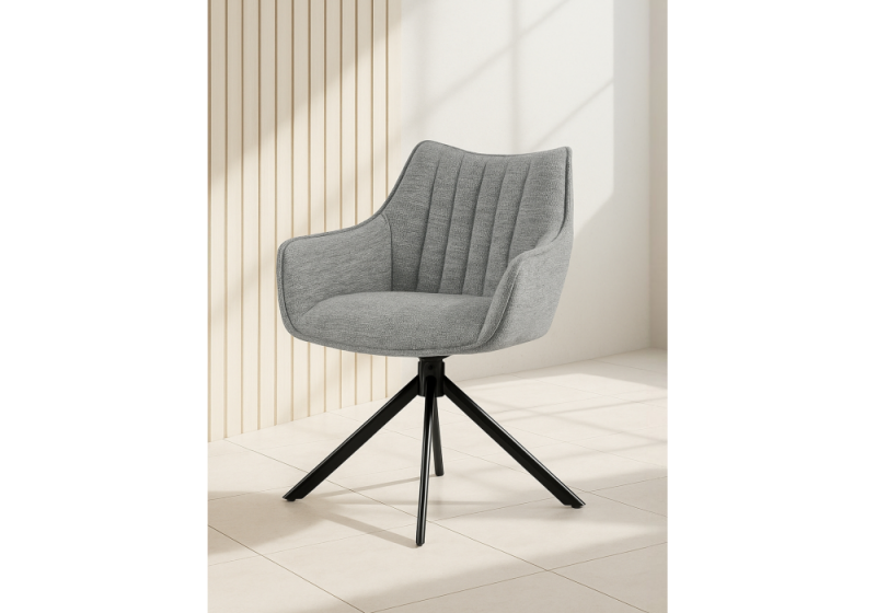 Стул на металлокаркасе Denever gray / black (58x61x83)